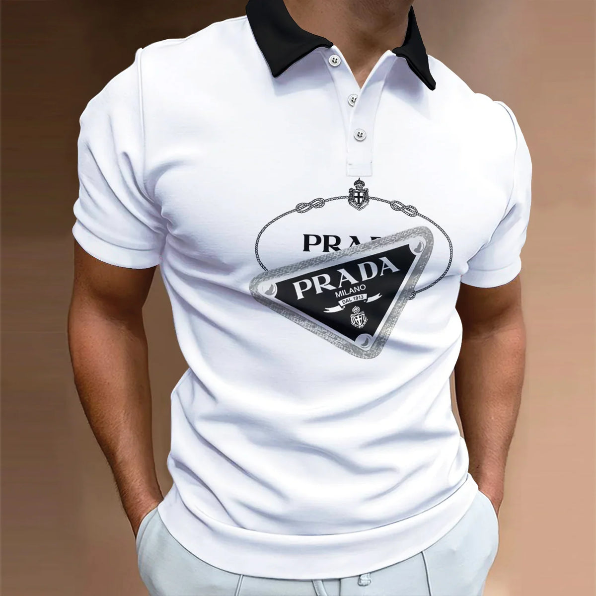 Men's Summer Fashion Printed Polo Shirts 3D1024041812