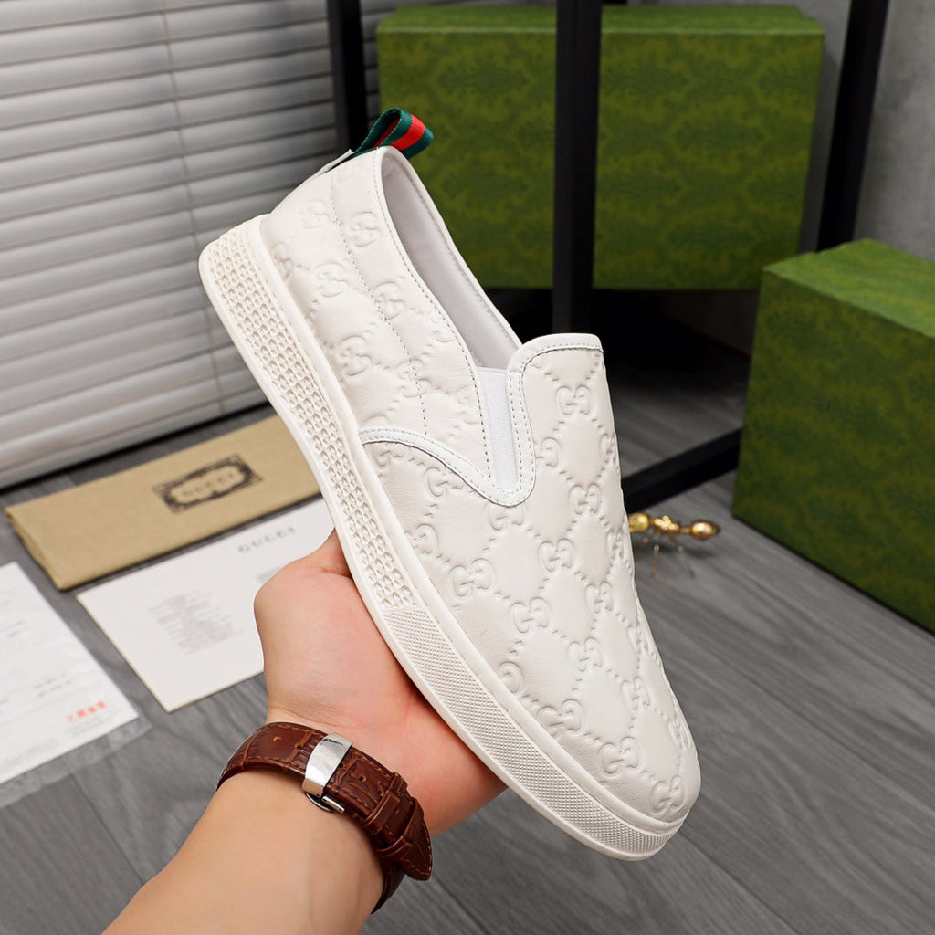 White Summer Casual Slip-On Loafers