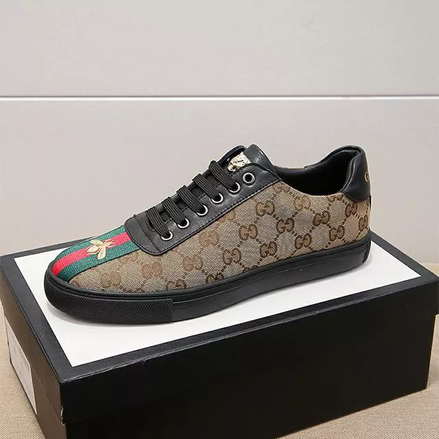 Men's G luxury printed canvas heavy industry bee casual shoes(3 colors)