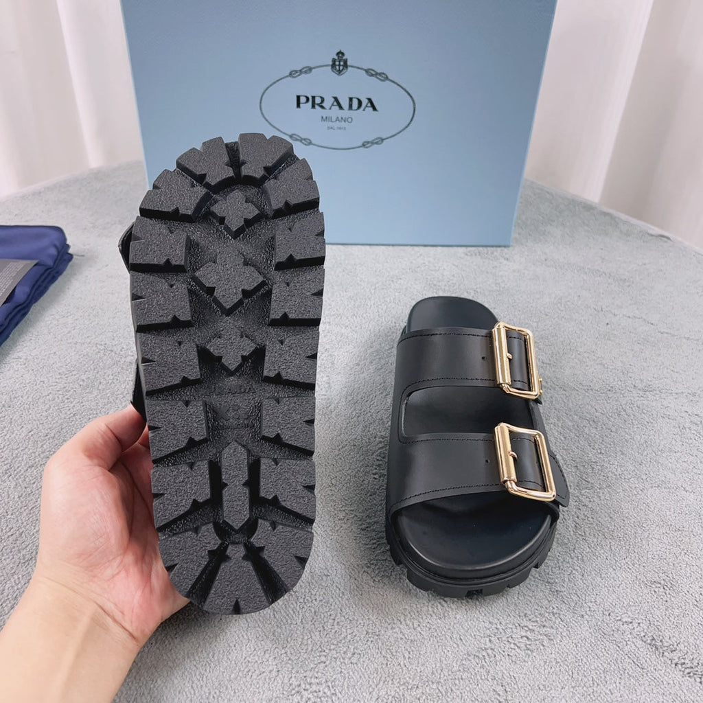 PRD Men 25 New Triangle Buckle BK Series Large Metal Buckle Sandals XC0425040110