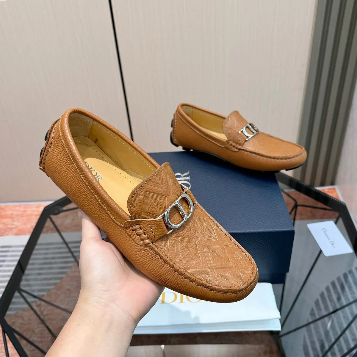 CD Odéon Men’s Loafer Tan Brown Grain Cowhide 664118