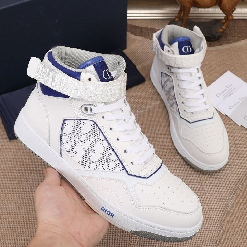 White Classic Style Printed Men's and Women's Sneakers