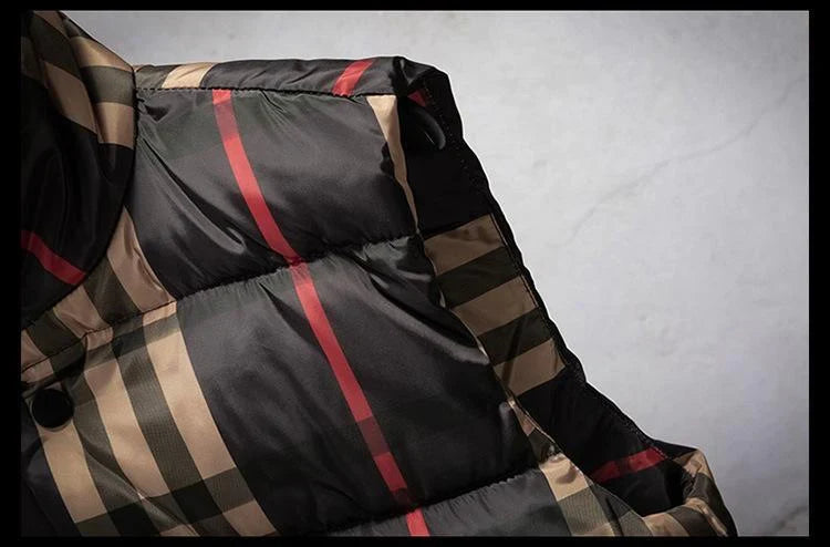 New fashion versatile plaid down cotton vest vest vest vest 1024010502