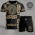 Men's Fashion Printed Short Sleeve Suit 3D1025062508