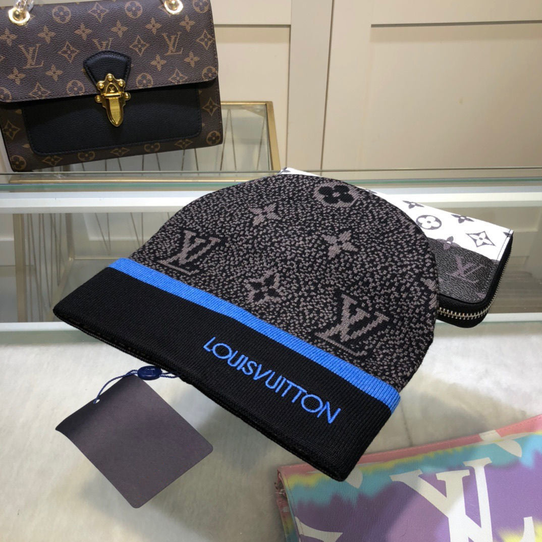 New boutique trendy brand embroidered alphabet knitted cap wool cap Korean embroidered Baotou cap