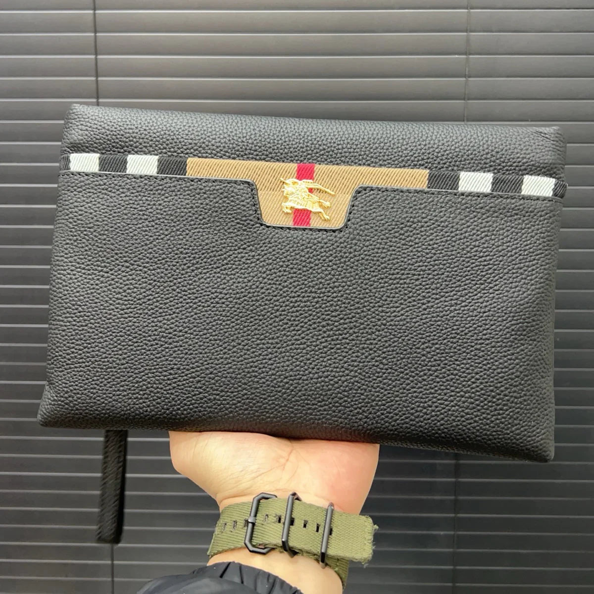 Embossed Calfskin Clutch Bag 1025031008