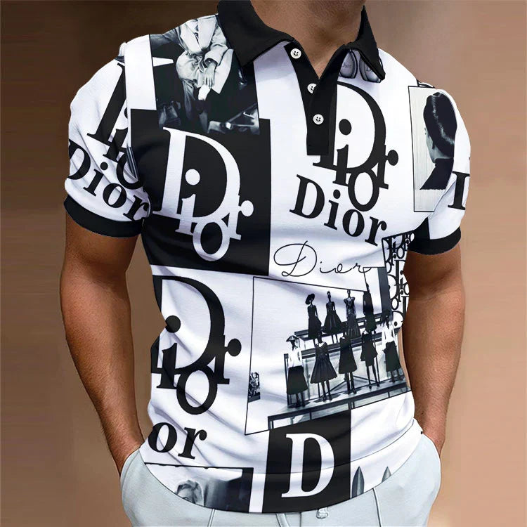 Men's Summer Fashion Printed Polo Shirts 3D1024051116