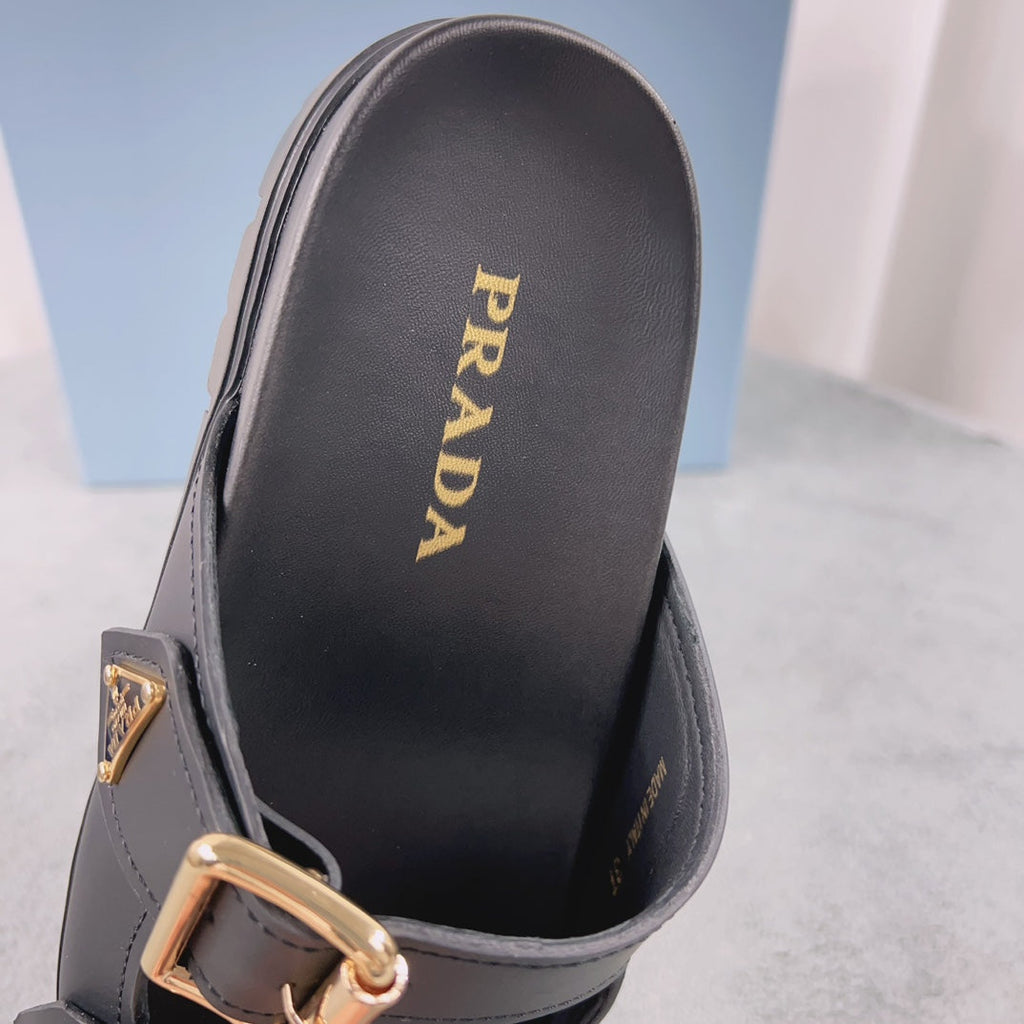 PRD Men 25 New Triangle Buckle BK Series Large Metal Buckle Sandals XC0425040110
