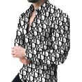 Fashion new men's printed slim shirt PF1023091525