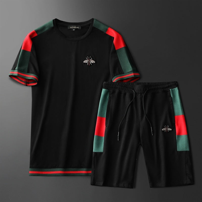 2021 summer new trend handsome casual sports suit