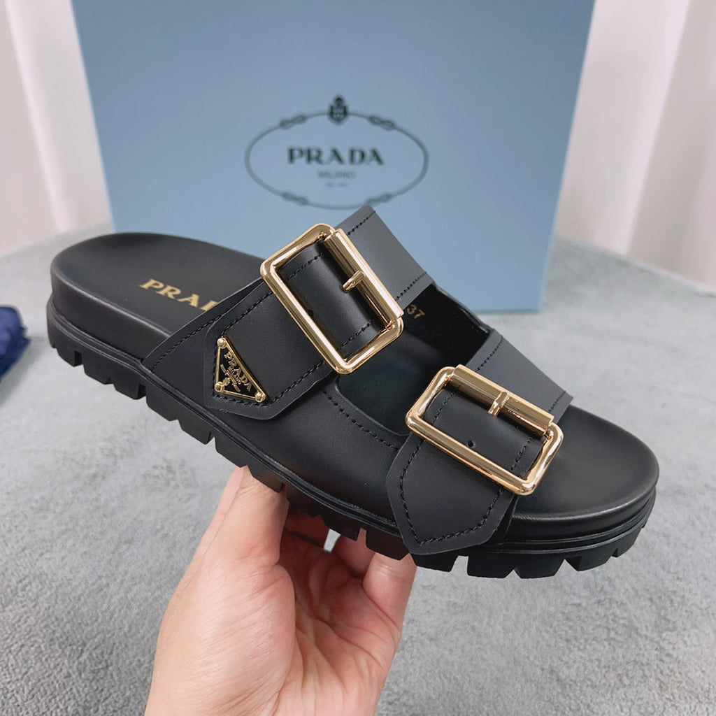 PRD Men 25 New Triangle Buckle BK Series Large Metal Buckle Sandals XC0425040110