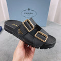 PRD Men 25 New Triangle Buckle BK Series Large Metal Buckle Sandals XC0425040110
