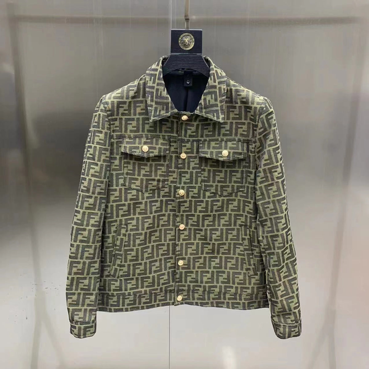 New F Suit Jacket High-End Flocking Men's Suit Jacket
