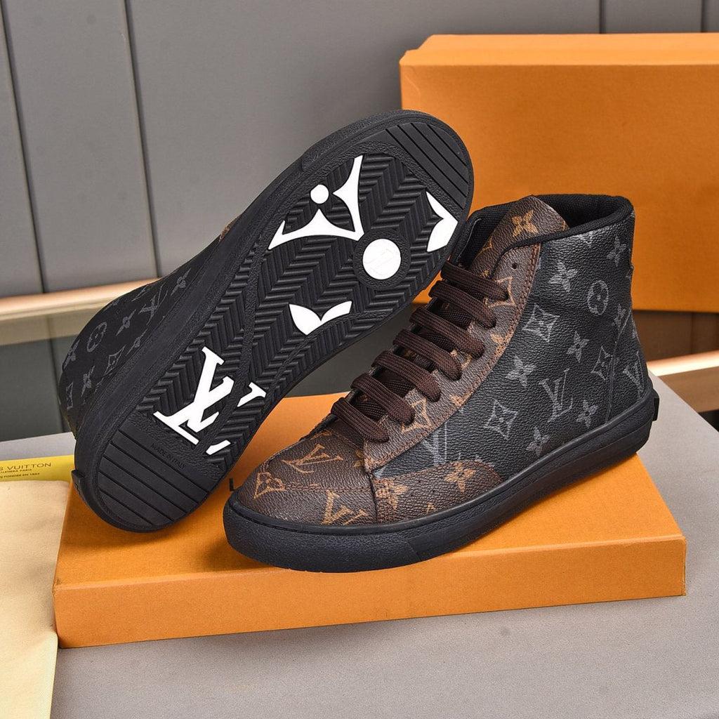 Luxury Pattern Leather High-top Shoes