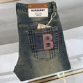 New men's versatile slim fit printed jeans 1024072913