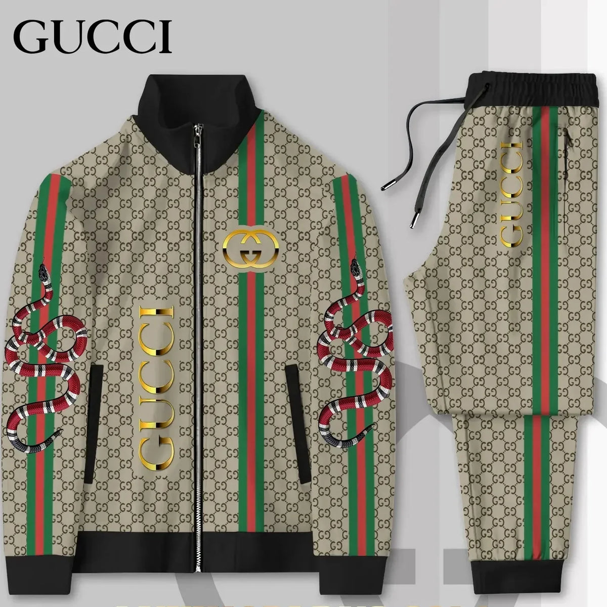 Premium Stand Collar Jacket & Pants Set 3D1025102815