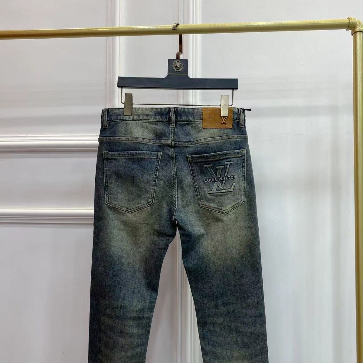 Simple Washed Stretch Pants Slim Fit Jeans 0426031301