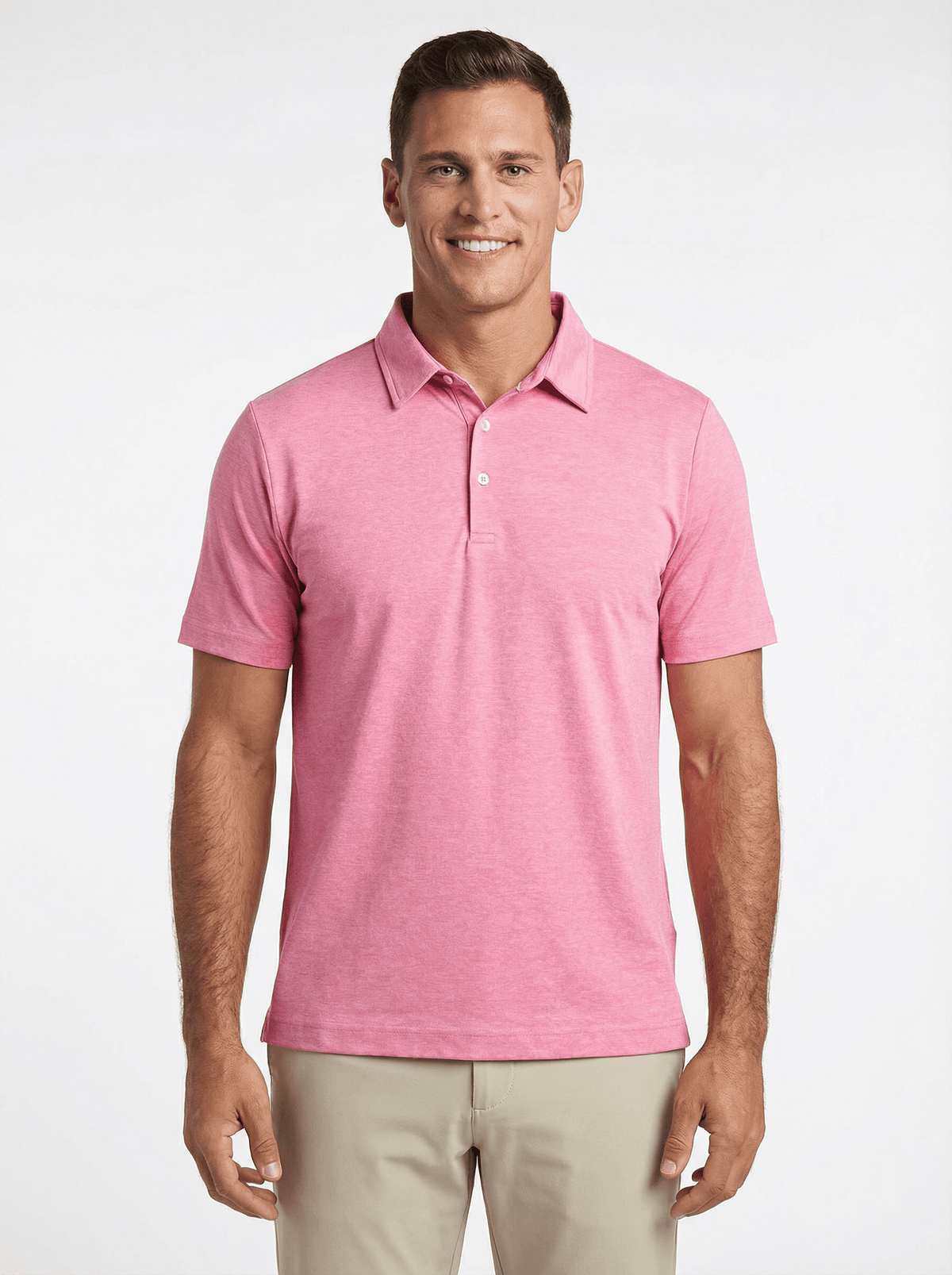 Men's 3 Button Pique Polo
