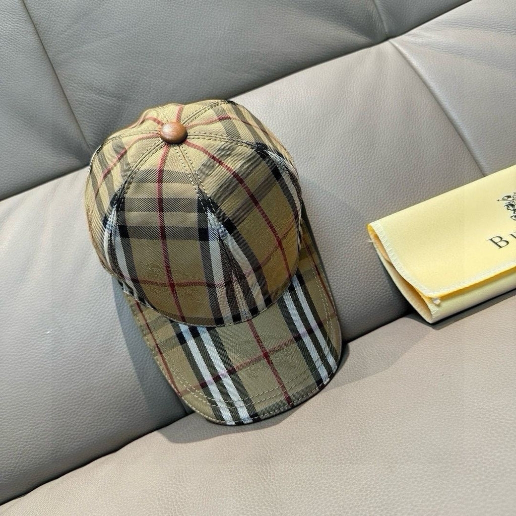 New Fashion Plaid War Horse Baseball Cap PD0425070202
