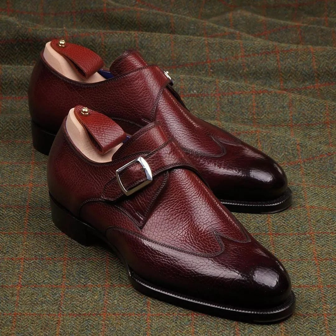 Red monk's shoes