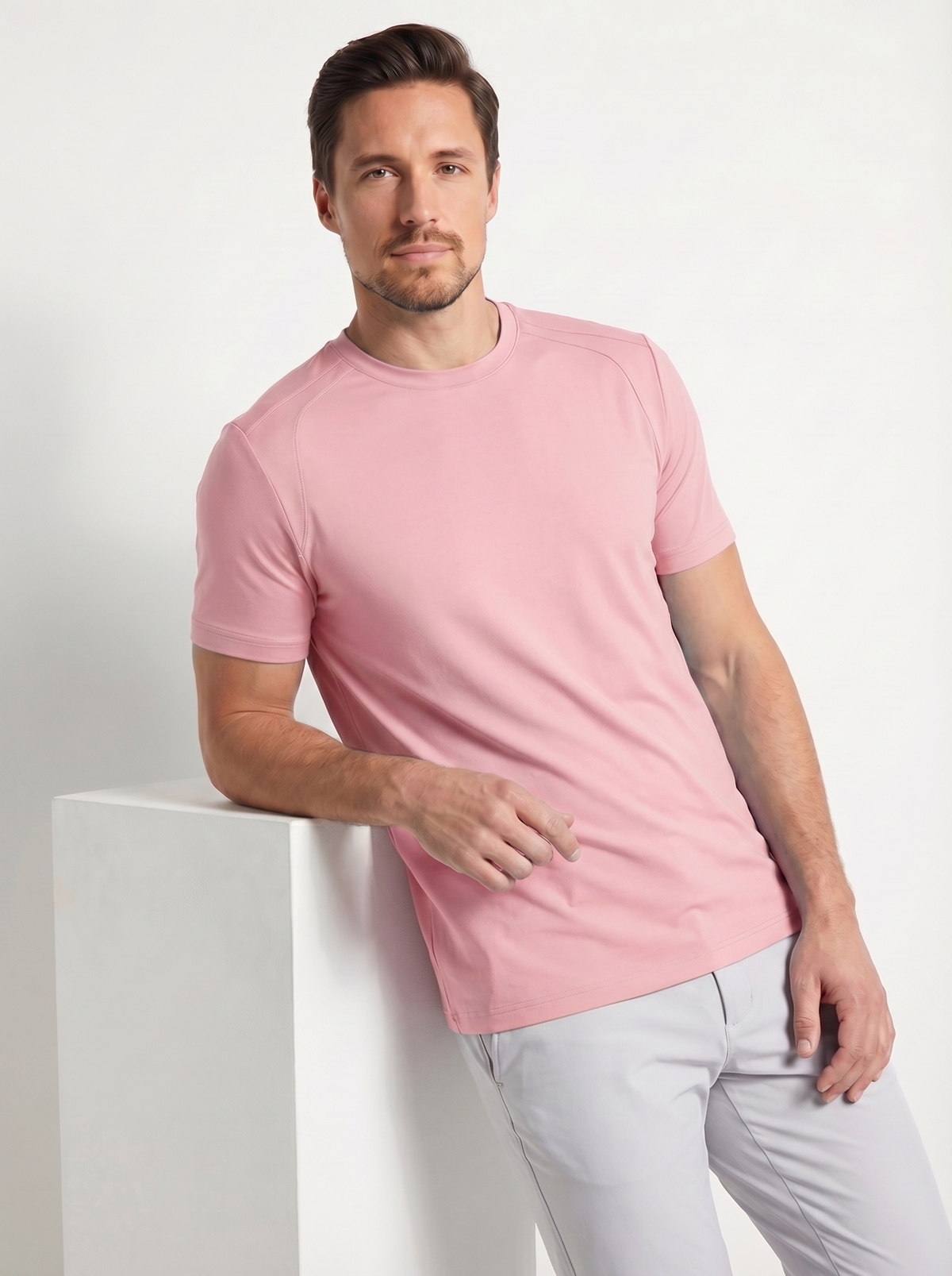 Men's SwingFree™ Performance Crew Tee - Light Pink